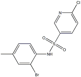 N-(2-bromo-4-methylphenyl)-6-chloropyridine-3-sulfonamide Struktur