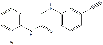 N-(2-bromophenyl)-2-[(3-ethynylphenyl)amino]acetamide Struktur