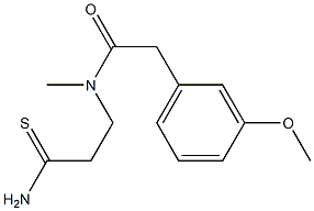N-(2-carbamothioylethyl)-2-(3-methoxyphenyl)-N-methylacetamide Struktur