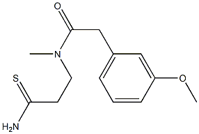 N-(2-carbamothioylethyl)-2-(3-methoxyphenyl)-N-methylacetamide 结构式