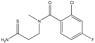 N-(2-carbamothioylethyl)-2-chloro-4-fluoro-N-methylbenzamide Struktur