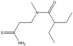 N-(2-carbamothioylethyl)-2-ethyl-N-methylbutanamide Structure