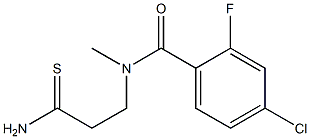 N-(2-carbamothioylethyl)-4-chloro-2-fluoro-N-methylbenzamide Struktur