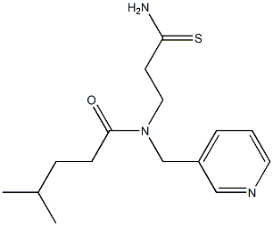 N-(2-carbamothioylethyl)-4-methyl-N-(pyridin-3-ylmethyl)pentanamide Structure