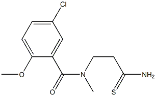 N-(2-carbamothioylethyl)-5-chloro-2-methoxy-N-methylbenzamide Structure