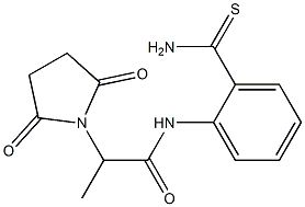 N-(2-carbamothioylphenyl)-2-(2,5-dioxopyrrolidin-1-yl)propanamide Struktur