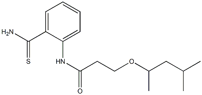 N-(2-carbamothioylphenyl)-3-[(4-methylpentan-2-yl)oxy]propanamide 化学構造式