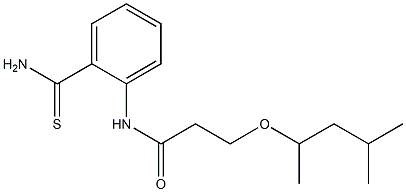 N-(2-carbamothioylphenyl)-3-[(4-methylpentan-2-yl)oxy]propanamide,,结构式