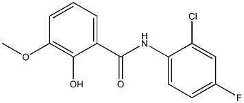 N-(2-chloro-4-fluorophenyl)-2-hydroxy-3-methoxybenzamide Struktur