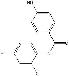 N-(2-chloro-4-fluorophenyl)-4-hydroxybenzamide 化学構造式