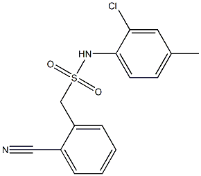 N-(2-chloro-4-methylphenyl)-1-(2-cyanophenyl)methanesulfonamide Structure