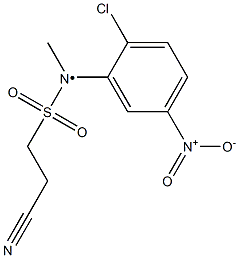 N-(2-chloro-5-nitrophenyl)-2-cyano-N-methylethane-1-sulfonamido 化学構造式