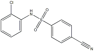 N-(2-chlorophenyl)-4-cyanobenzenesulfonamide 化学構造式