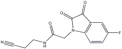 N-(2-cyanoethyl)-2-(5-fluoro-2,3-dioxo-2,3-dihydro-1H-indol-1-yl)acetamide Structure