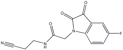 N-(2-cyanoethyl)-2-(5-fluoro-2,3-dioxo-2,3-dihydro-1H-indol-1-yl)acetamide Struktur