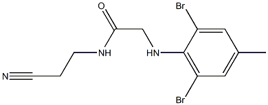 N-(2-cyanoethyl)-2-[(2,6-dibromo-4-methylphenyl)amino]acetamide Structure