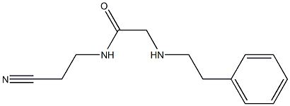 N-(2-cyanoethyl)-2-[(2-phenylethyl)amino]acetamide Structure