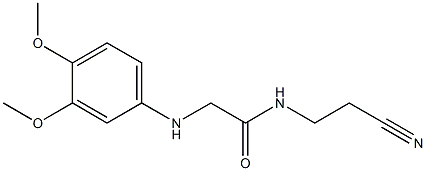 N-(2-cyanoethyl)-2-[(3,4-dimethoxyphenyl)amino]acetamide Structure