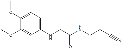 N-(2-cyanoethyl)-2-[(3,4-dimethoxyphenyl)amino]acetamide 结构式