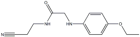 N-(2-cyanoethyl)-2-[(4-ethoxyphenyl)amino]acetamide Structure