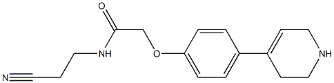N-(2-cyanoethyl)-2-[4-(1,2,3,6-tetrahydropyridin-4-yl)phenoxy]acetamide Struktur