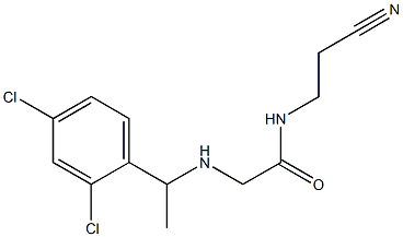 N-(2-cyanoethyl)-2-{[1-(2,4-dichlorophenyl)ethyl]amino}acetamide,,结构式