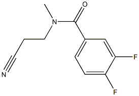 N-(2-cyanoethyl)-3,4-difluoro-N-methylbenzamide 化学構造式