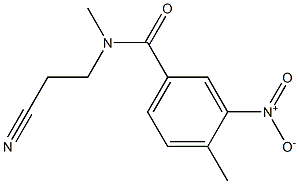 N-(2-cyanoethyl)-N,4-dimethyl-3-nitrobenzamide,,结构式