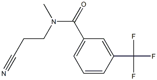 N-(2-cyanoethyl)-N-methyl-3-(trifluoromethyl)benzamide 化学構造式