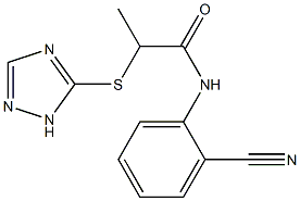 N-(2-cyanophenyl)-2-(1H-1,2,4-triazol-5-ylsulfanyl)propanamide 化学構造式