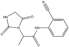 N-(2-cyanophenyl)-2-(2,5-dioxoimidazolidin-1-yl)propanamide Structure