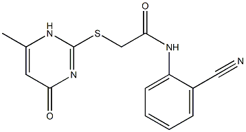 N-(2-cyanophenyl)-2-[(6-methyl-4-oxo-1,4-dihydropyrimidin-2-yl)sulfanyl]acetamide Struktur
