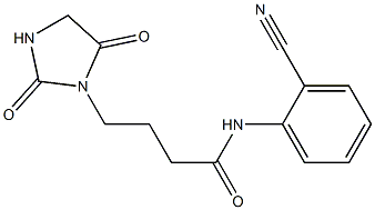 N-(2-cyanophenyl)-4-(2,5-dioxoimidazolidin-1-yl)butanamide Structure