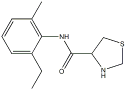 N-(2-ethyl-6-methylphenyl)-1,3-thiazolidine-4-carboxamide Struktur