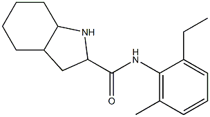 N-(2-ethyl-6-methylphenyl)octahydro-1H-indole-2-carboxamide,,结构式