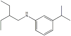 N-(2-ethylbutyl)-3-(propan-2-yl)aniline,,结构式