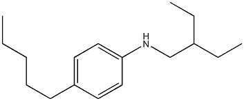 N-(2-ethylbutyl)-4-pentylaniline Struktur