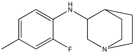 N-(2-fluoro-4-methylphenyl)-1-azabicyclo[2.2.2]octan-3-amine Struktur