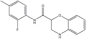 N-(2-fluoro-4-methylphenyl)-3,4-dihydro-2H-1,4-benzoxazine-2-carboxamide Struktur