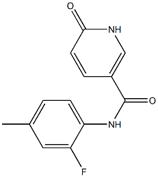 N-(2-fluoro-4-methylphenyl)-6-oxo-1,6-dihydropyridine-3-carboxamide 化学構造式