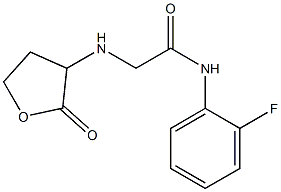 N-(2-fluorophenyl)-2-[(2-oxooxolan-3-yl)amino]acetamide,,结构式
