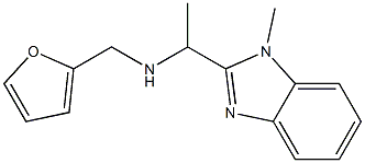 N-(2-furylmethyl)-N-[1-(1-methyl-1H-benzimidazol-2-yl)ethyl]amine Struktur
