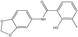 N-(2H-1,3-benzodioxol-5-yl)-2-hydroxy-3-methylbenzamide Structure