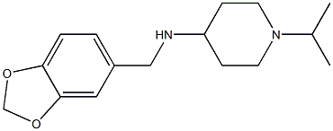 N-(2H-1,3-benzodioxol-5-ylmethyl)-1-(propan-2-yl)piperidin-4-amine Structure