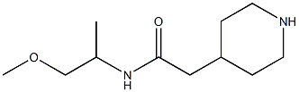 N-(2-methoxy-1-methylethyl)-2-piperidin-4-ylacetamide,,结构式