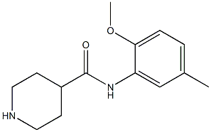 N-(2-methoxy-5-methylphenyl)piperidine-4-carboxamide,,结构式