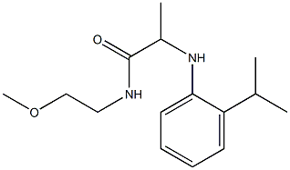 N-(2-methoxyethyl)-2-{[2-(propan-2-yl)phenyl]amino}propanamide,,结构式