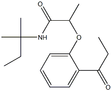 N-(2-methylbutan-2-yl)-2-(2-propanoylphenoxy)propanamide