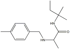 N-(2-methylbutan-2-yl)-2-{[(4-methylphenyl)methyl]amino}propanamide 结构式