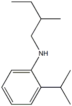 N-(2-methylbutyl)-2-(propan-2-yl)aniline 化学構造式